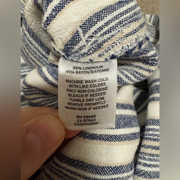 Nordstrom Blue and White Striped A-Line Skirt - Picture 4 of 4